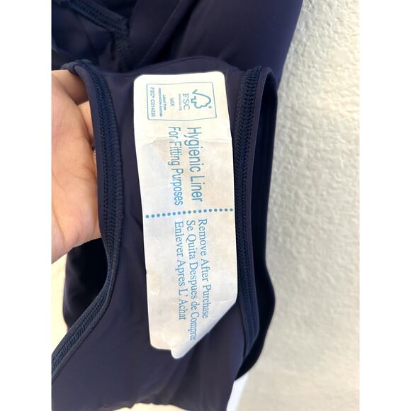 Andie Swim the Tulum Eco Nylon One Piece in Navy XS NWT - Picture 4 of 5